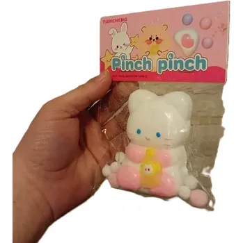 Hračka pro nejmenší Relaxační a antistresová hračka Squish - kočička Pinch