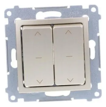 vypínač Žaluziový vypínač pod omítku Kontakt-simon zlatý DZW2.01/44
