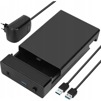 Příslušenství pro datový nosič POUZDRO DISKU 2,5/3,5'' KAPSA SSD HDD SATA ADAPTÉR USB 3.0 POUZDRO 5 Gbps