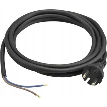 elektrický kabel Kabel s přímou zástrčkou, gumový H05RR-F 2x1,5, délka 5 m
