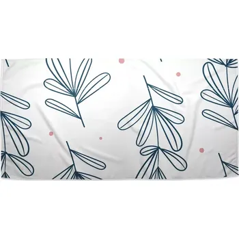 Osuška Sablio Ručník Modré lístky - 50x100 cm