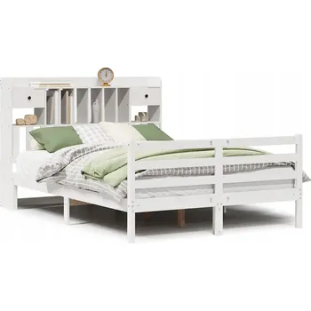 Ložnice Dřevěná manželská postel VidaXL 150x200 bílá