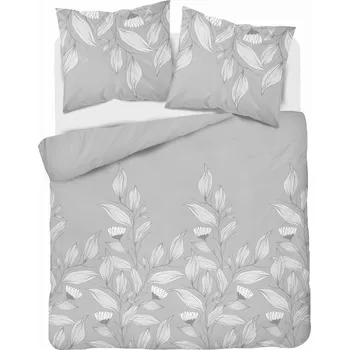 Povlečení Povlečení 220x200 šedá Květiny Bavlna flanel