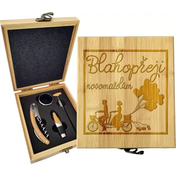 Víno Sablio Dárková sada na víno Blahopřeji novomanželům: 147×168×49 mm