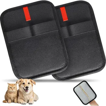 Kosmetika pro psa Oboustranné rukavice pro péči o srst pro domácí mazlíčky, opakovaně použitelné, elektrostatické, pro odstraňování chloupků, 2 ks