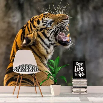 Tapeta Sablio Tapeta Řvoucí tygr - 125x75 cm