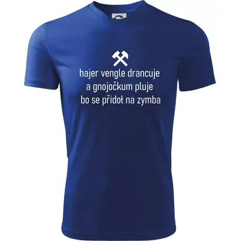 Hajer vengle drancuje a gnojočkum pluje bo se přidoł na zymba - Dětské triko sportovní (dresovina) - 146 cm/10 let ( Královská modrá )