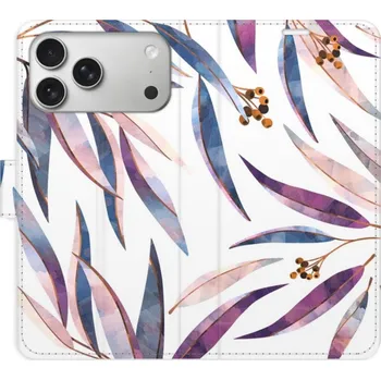Pouzdro na mobilní telefon Flipové pouzdro iSaprio - Ornamental Leaves - iPhone 17 Pro Max