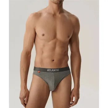 Slipy Atlantic Pánské slipy černošedá melanž- lehká bavlna, černošedá melanž S i384_56149950