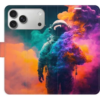 Pouzdro na mobilní telefon Flipové pouzdro iSaprio - Astronaut in Colours 02 - iPhone 17 Pro Max