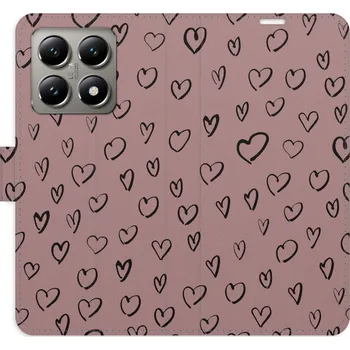 Pouzdro na mobilní telefon Flipové pouzdro iSaprio - Heart Dark 02 - Xiaomi 14T
