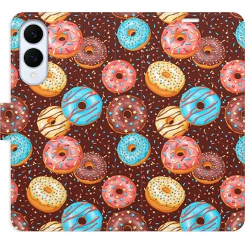 Pouzdro na mobilní telefon Flipové pouzdro iSaprio - Donuts Pattern - Samsung Galaxy S25 Edge