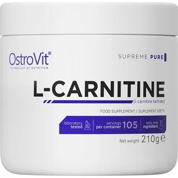 Spalovač tuku Víceúčelový prášek Ostrovit L-Carnitine 210 g, přírodní příchuť 210 g, 1 ks