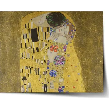 Plakát Sablio Plakát Polibek - Gustav Klimt - 90x60 cm