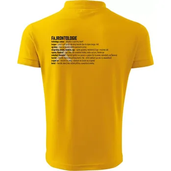 Pánská košile FAJRONTOLOGIE - Polokošile pánská Pique Polo 203 - S ( Žlutá )