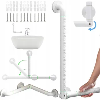 38 CM KOUPELNOVÉ MADLO NOSNOST 200 KG POHODLNÝ ÚCHOP SNADNÁ MONTÁŽ ODOLNÉ