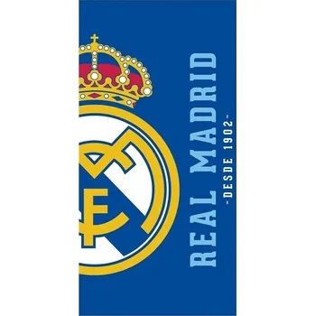 Osuška BrandMac • Bavlněná fotbalová osuška FC Real Madrid - motiv Half Navy - 100% bavlna - 70x140 cm