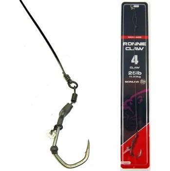 Návazec Nash Ronnie Claw Rig s mikro protihrotem, fluorocarbon 11,33 kg, 20 cm