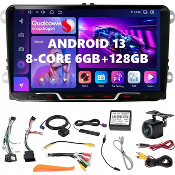 Mobilní telefon ANDROID 13 RÁDIO pro VW POLO V 5 (2009-2017) s CARPLAY a ANDROID AUTO, SIM, 6GB RAM/128GB ROM