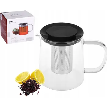 Konvice na čaj Konvice na louhování čaje, bylinek a kávy 850 ml z borosilikátového sklo