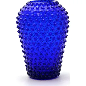 Váza Váza 25cm - Hobnail - Ananas - tmavě modrá - II.jakost | 95863