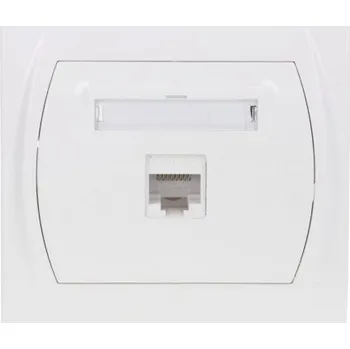 Elektrická zásuvka Internetová zásuvka nástěnná Karlik bílá