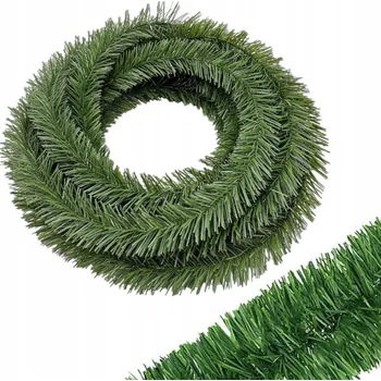 Vánoční dekorace VÁNOČNÍ GIRLANDA DLOUHÝ ŘETĚZ STROMEČEK DEKORACE VĚNEC PŘÍRODNÍ VZHLED 5M