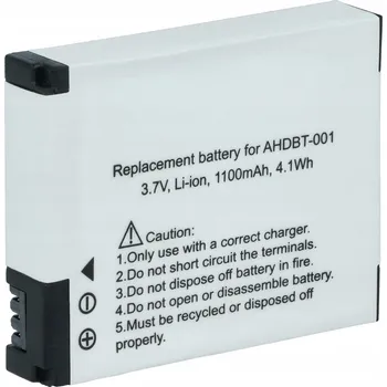 Příslušenství pro videokameru Akumulátor pro GoPro HD Hero 1 2 960 Helmet 1100 mAh