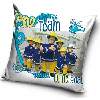 Polštář Polštář Fireman Sam One Goal, dekorativní polštář 40x40 cm