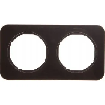 vypínač HAGER RÁMEČEK DVOJITÝ ČERNÝ LESK R.1 10122145