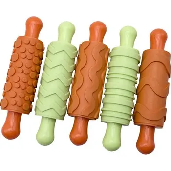 Malířský váleček Gumový váleček se vzory, více variant 3 vlnky (oranžové)