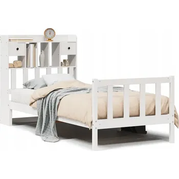 Postel Dřevěná postel VidaXL 90x190 bílá, borovice