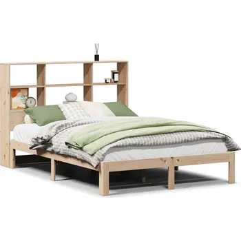 Postel Postel s knihovnou bez matrace 160 x 200 cm masivní borovice