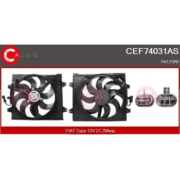Chladič motoru Elektromotor, větrák chladiče CASCO CEF74031AS