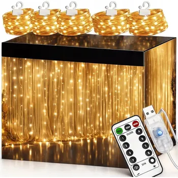 Vánoční dekorace Světelný řetěz Druk-Pak 300 cm na baterie, bílý