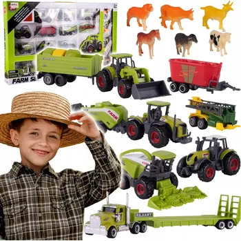 autíčko SUPER FARMA Kovová vozidla + přívěsy ZVÍŘATA