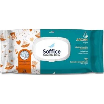 Dětský vlhčený ubrousek SOFFICE Vlhčené ubrousky pro děti s arganovým olejem, 72 ks