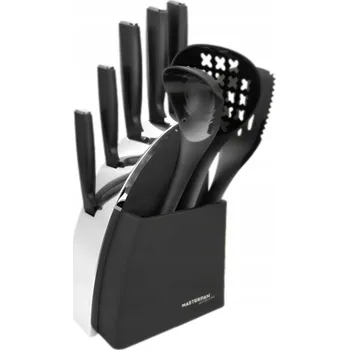 Sada nožů v bloku Masterpan SADA KUCHYŇSKÉHO PŘÍSLUŠENSTVÍ 9 ks MASTER 5 ks