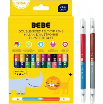 INTERDRUK BEBE Fixy FIXY POPISOVAČE Oboustranné 12/24 BEBE KIDS