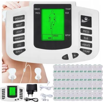 Masážní přístroj TENS STIMULÁTOR MASÁŽNÍ PŘÍSTROJ SADA EMS SILNÝ ELEKTROSTIMULÁTOR SVALŮ A NERVŮ XL