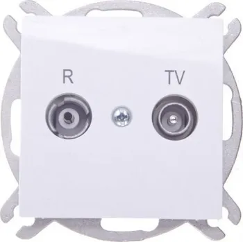 Elektrická zásuvka Anténní zásuvka nástěnná Elektro-Plast Nasielsk bílá