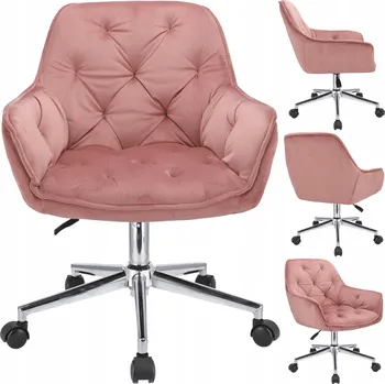 Otočná kancelářská židle Jumi růžová