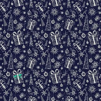 Vánoční bavlněná látka, metráž, šíře 160 cm, Vánoční vzor na Granátovém