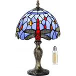 LAMPA STOLNÍ VINTAGE RUČNĚ MALOVANÁ DO LOŽNICE PRACOVNY KANCELÁŘE BAREVNÁ