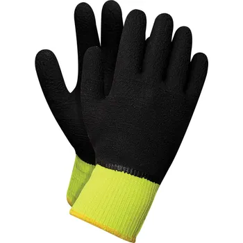 Pracovní rukavice Ochranné rukavice ESKIMO zimné, zateplené, žltozelené, veľkosť 10, VASKO