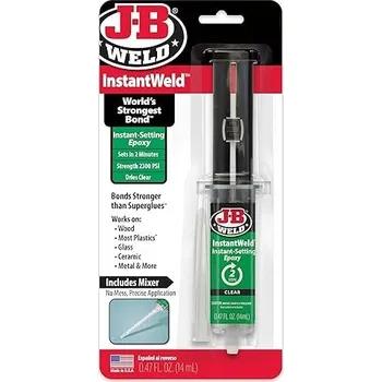 Průmyslové lepidlo J-B WELD InstantWeld nejrychlejší čiré epoxidové lepidlo 14ml + směšovač