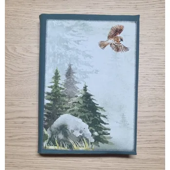 Obal na knihu Nebe doma Látkový obal na knihu - ptáček (zelený) - A5