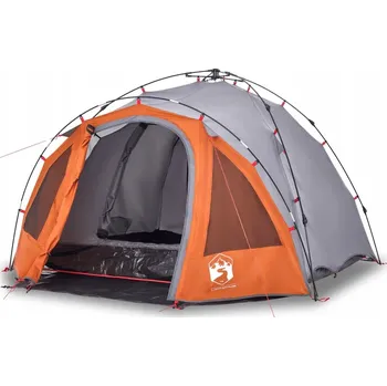 Stan VidaXL Stan pro 3 osoby, šedo-oranžový, rychlé rozložení