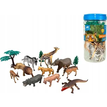 Figurka SAFARI ZVÍŘATA VE SKLENICI FIGURKY AFRIKA HRAČKA