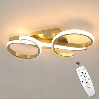 Stropní svítidlo GOECO zlaté moderní 24 W integrovaný LED zdroj 2700 lm